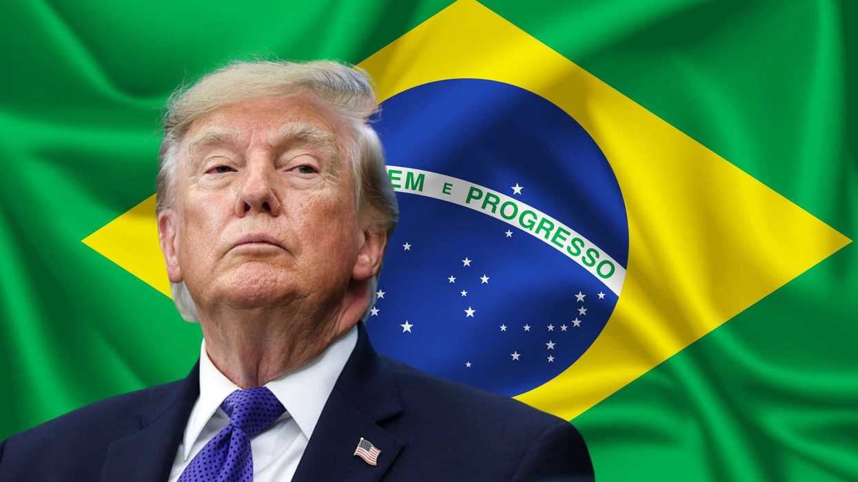 Donald Trump with Brazil flag