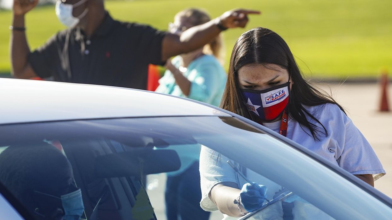Drive-through voting in Houston