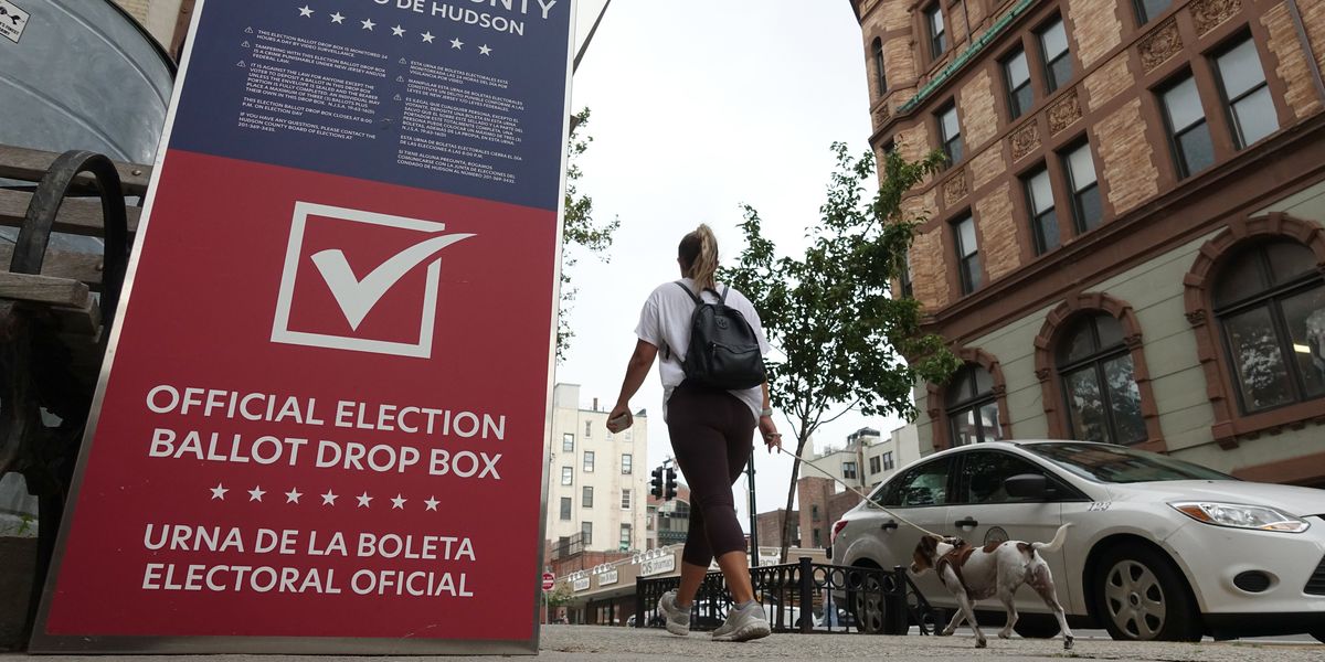 Election ballot drop-off box, Hoboken, Hudson County, New Jersey