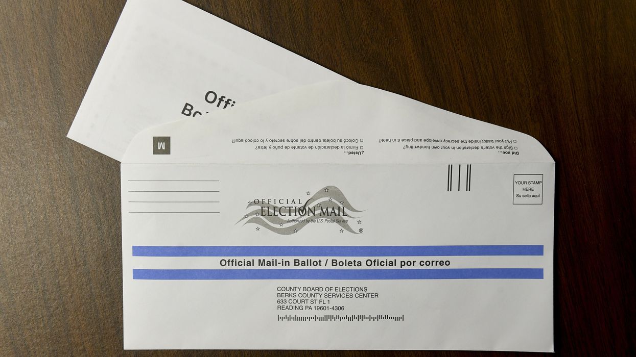 Envelope for a maield ballot in Berks County, Pa.