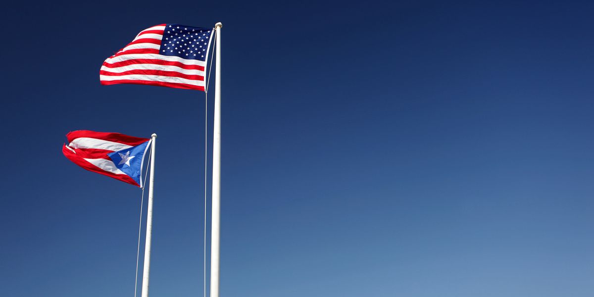 Flags of Unites States and Puerto Rico