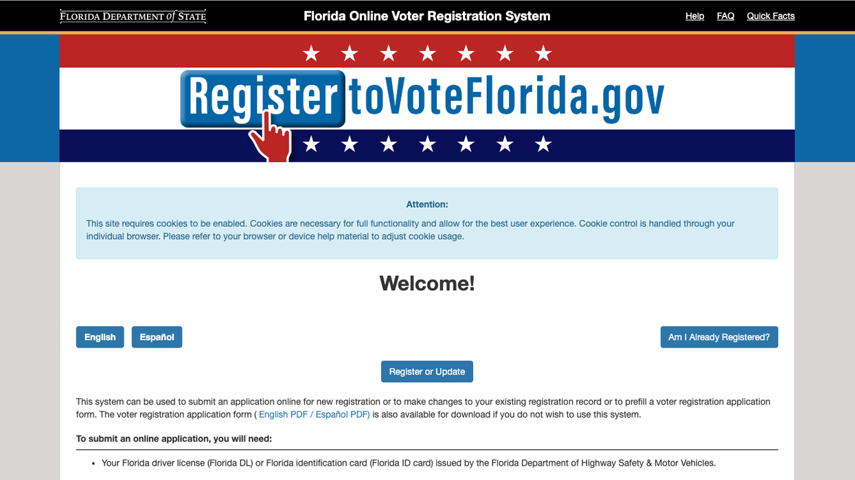 Florida voter site goes dark. Routine maintenance or suppression?