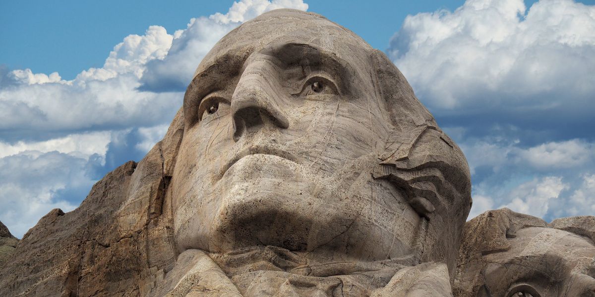 George Washington's face on Mount Rushmore