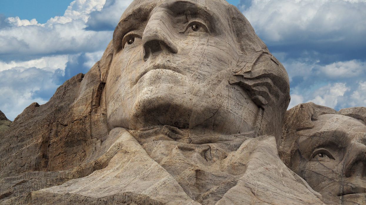George Washington's face on Mount Rushmore