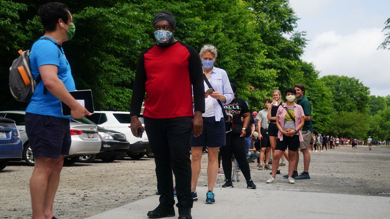 Georgia primary, voters, long lines