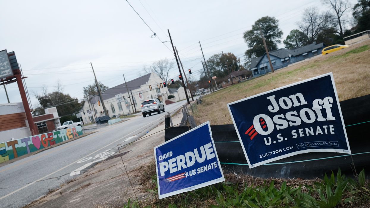 Georgia Senate campaign signs