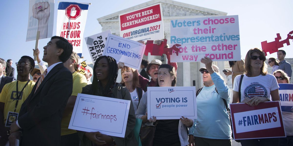 gerrymandering protest at Supreme Court