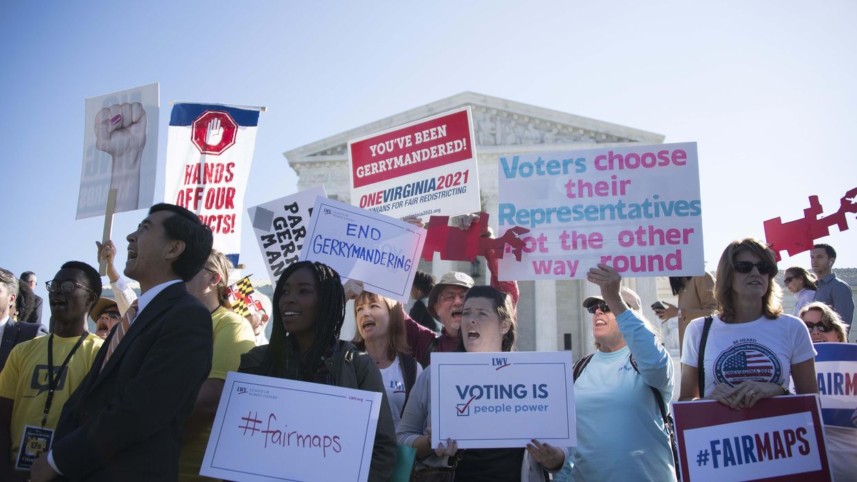 gerrymandering protest at Supreme Court