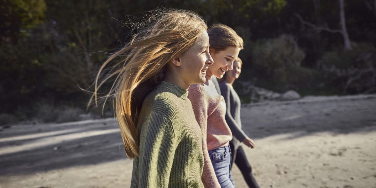 Girls walking