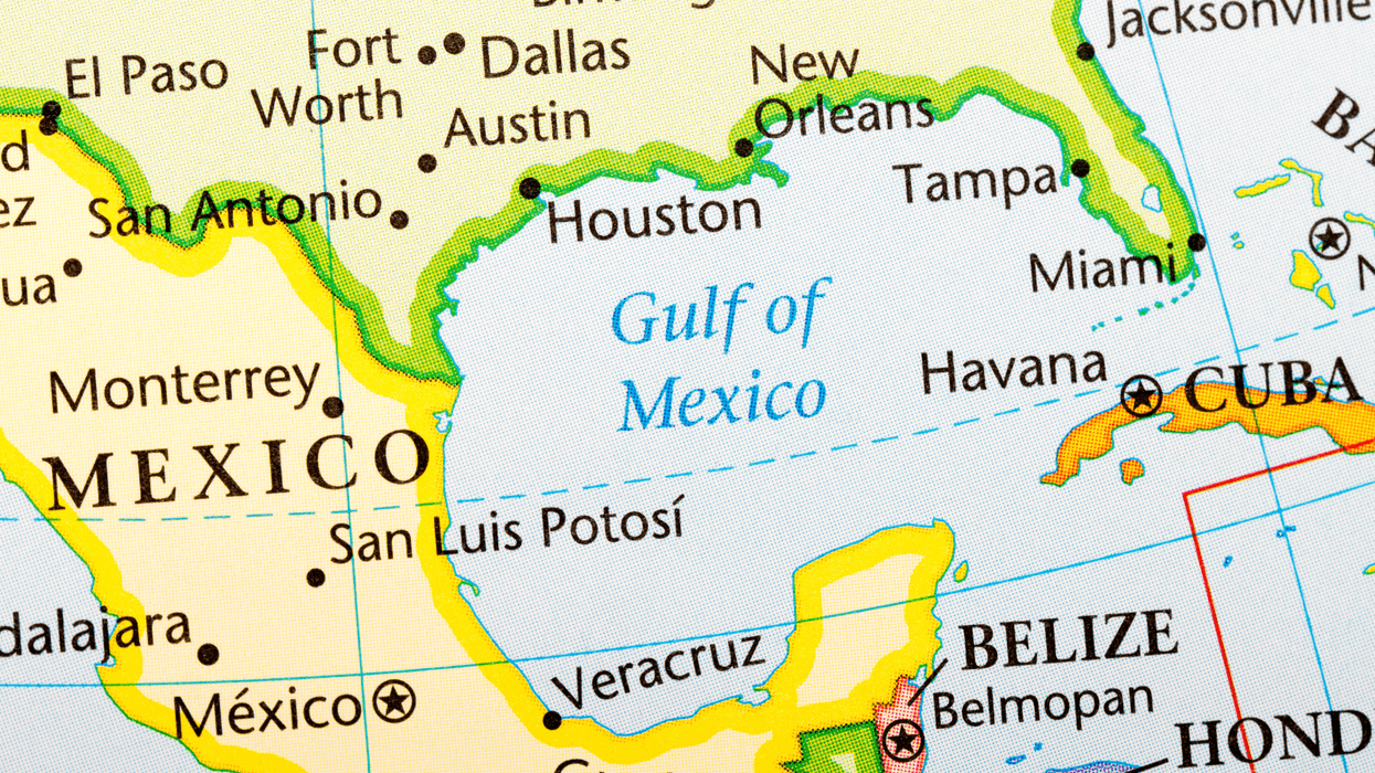 gulf of mexico on a map