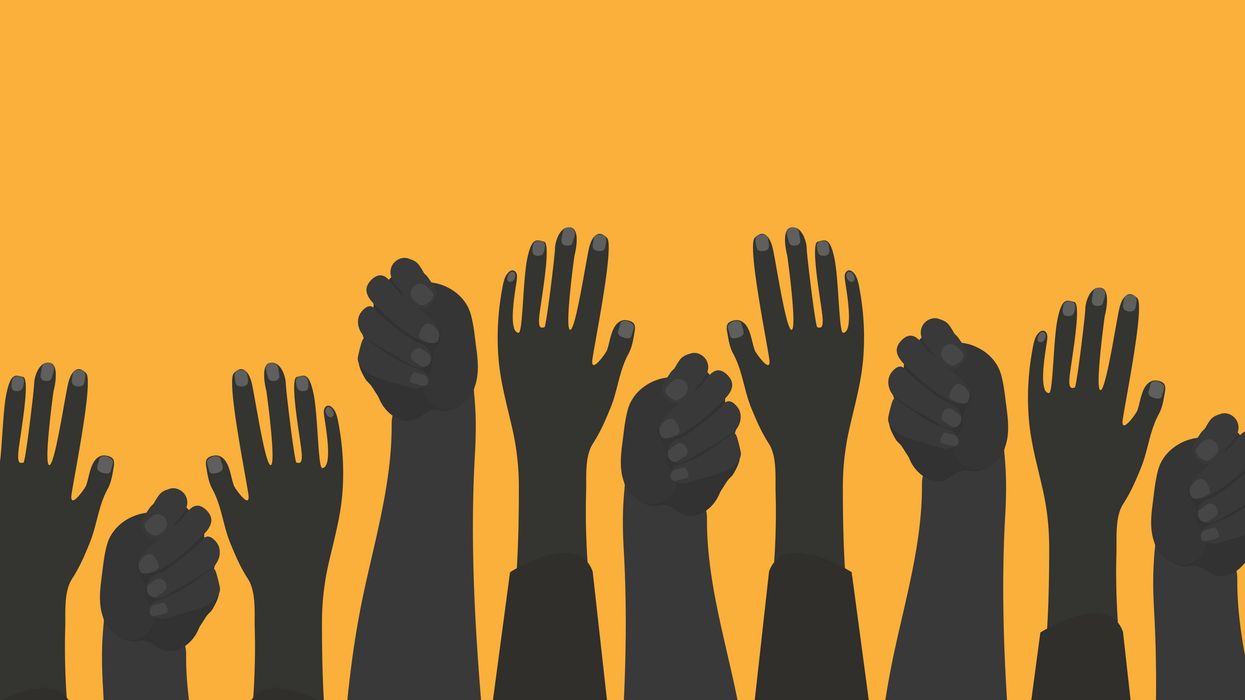 Hands raised for Juneteenth