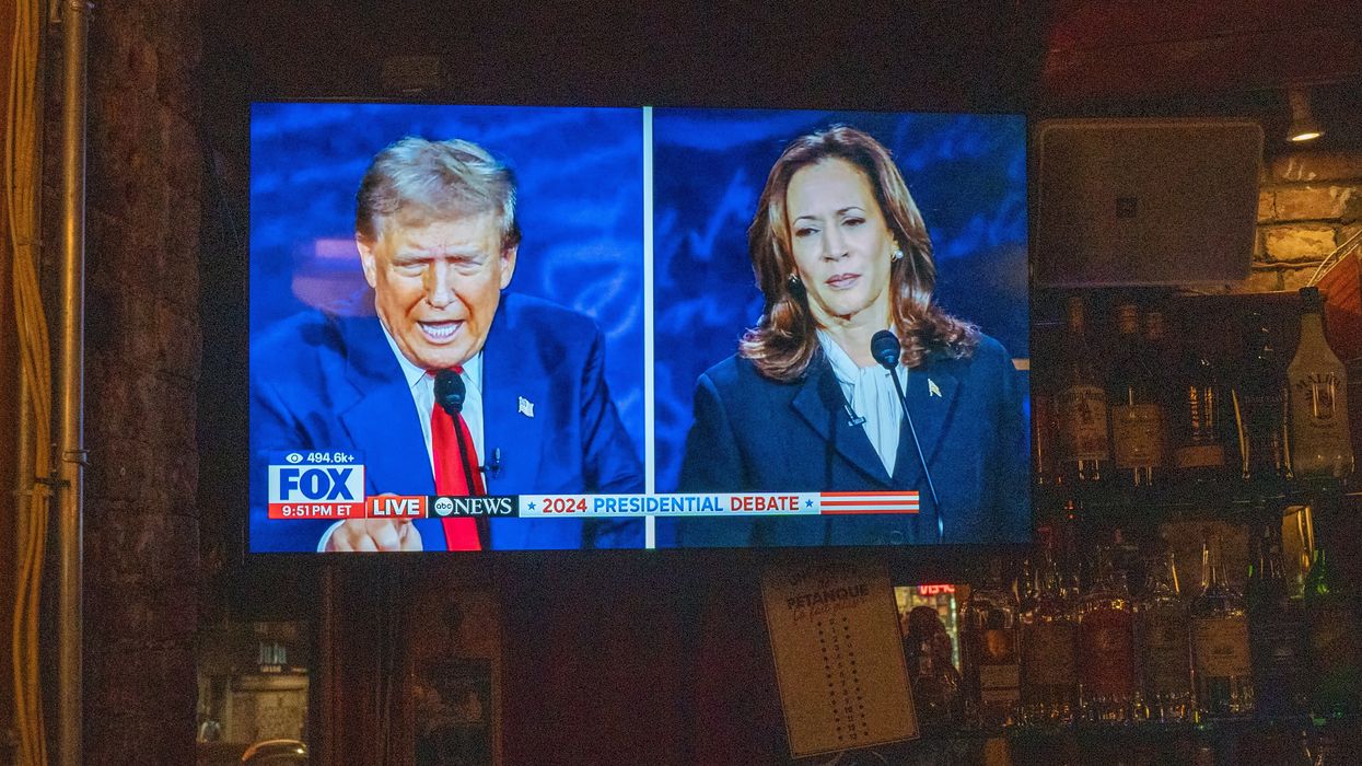 Harris and Trump debate on TV