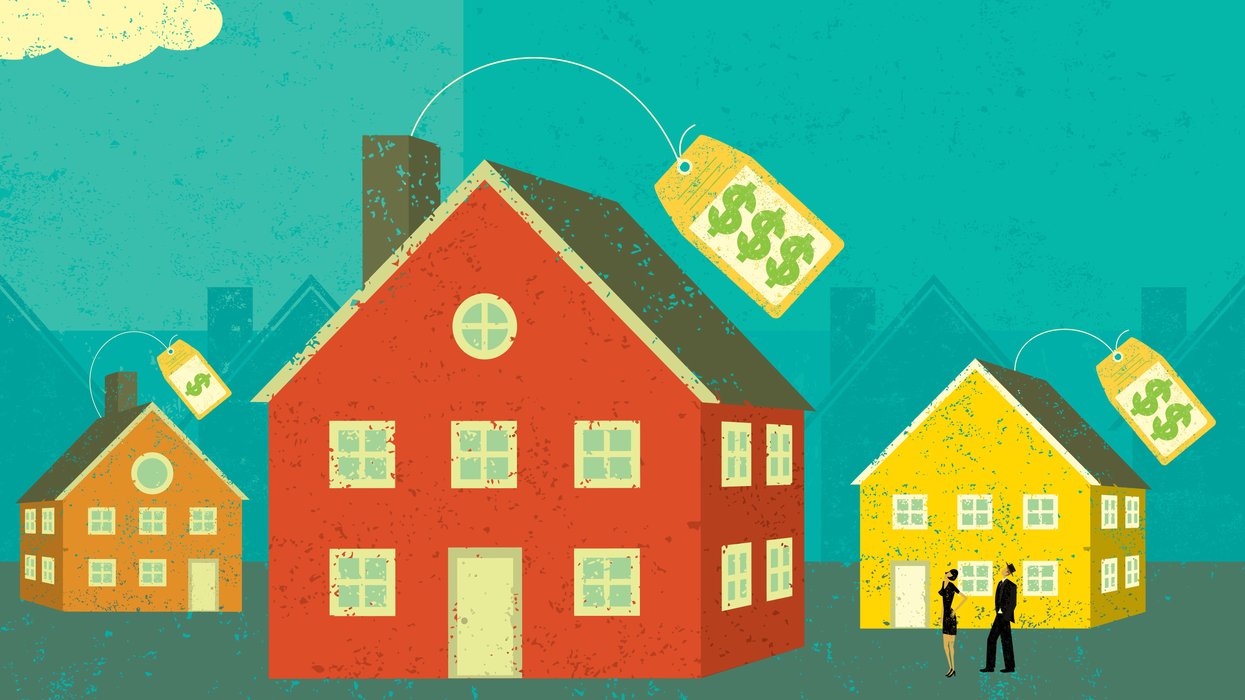 Houses with price tags