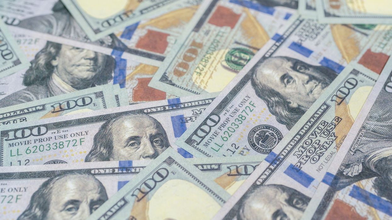 hundred dollar bills.