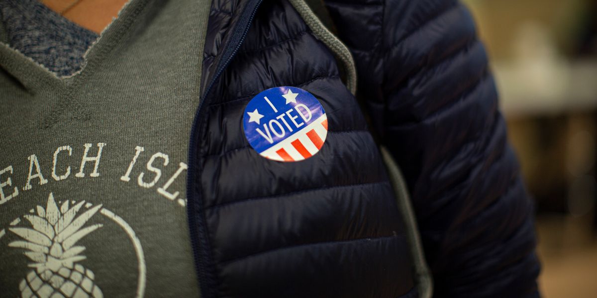 "I Voted" sticker in New Jersey