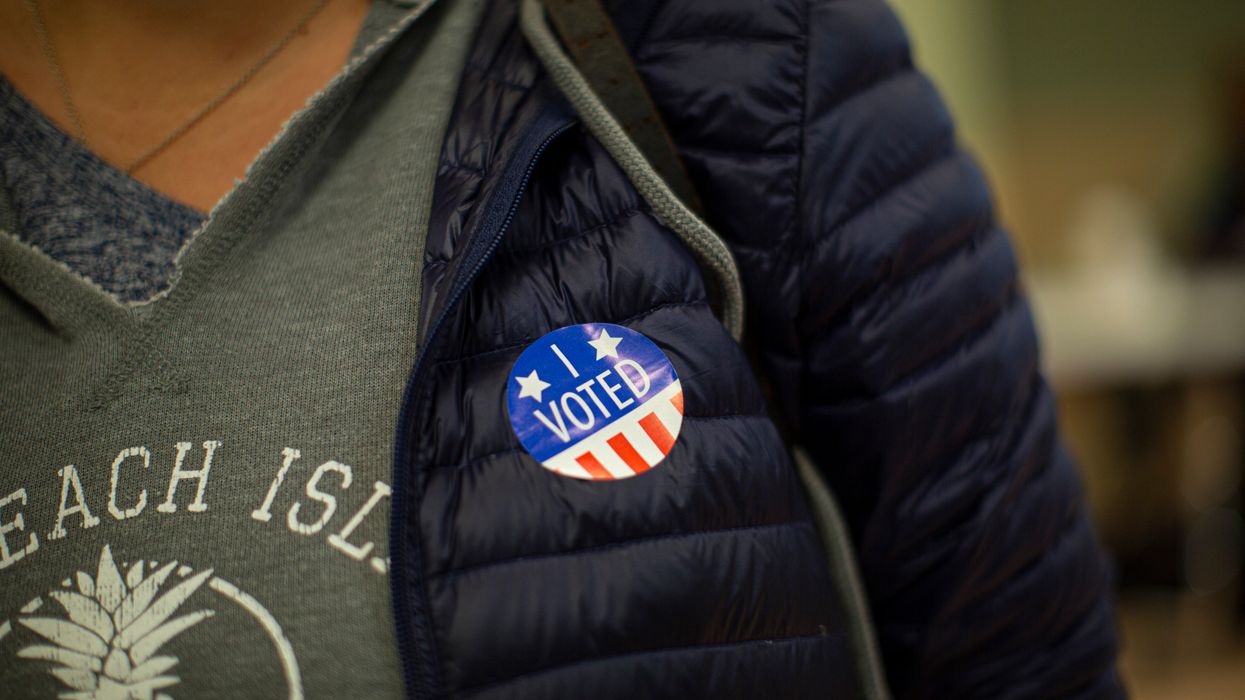 "I Voted" sticker in New Jersey