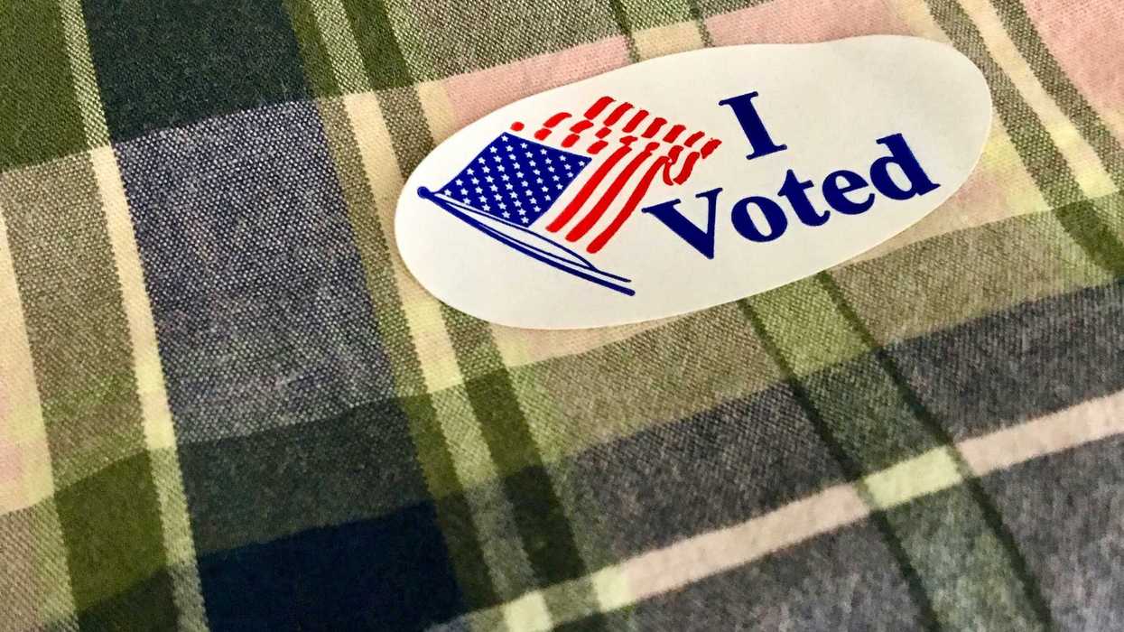 "I voted" sticker