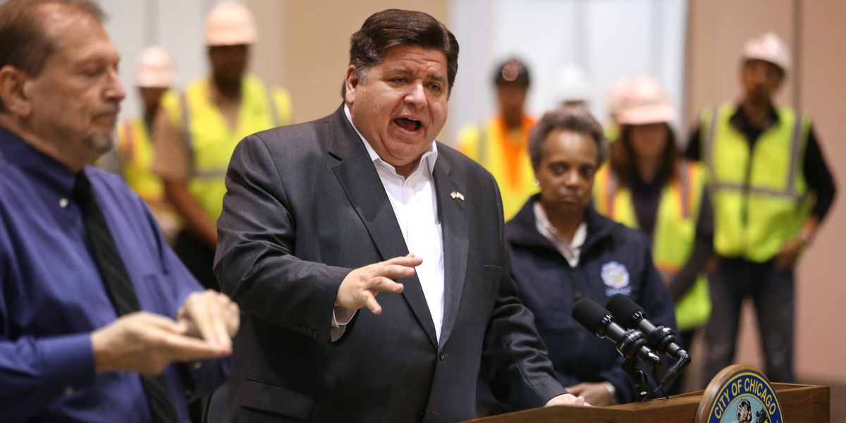 Illinois Gov. J.B. Pritzker and Chicago Mayor Lori Lightfoot