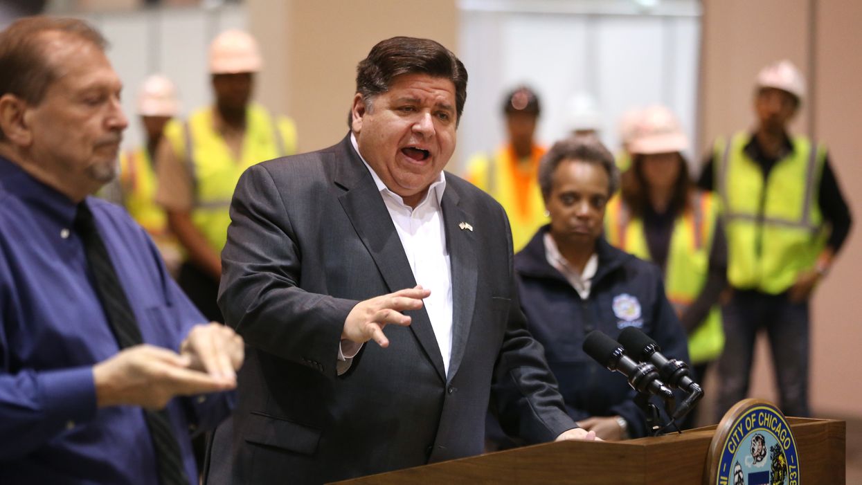 Illinois Gov. J.B. Pritzker and Chicago Mayor Lori Lightfoot