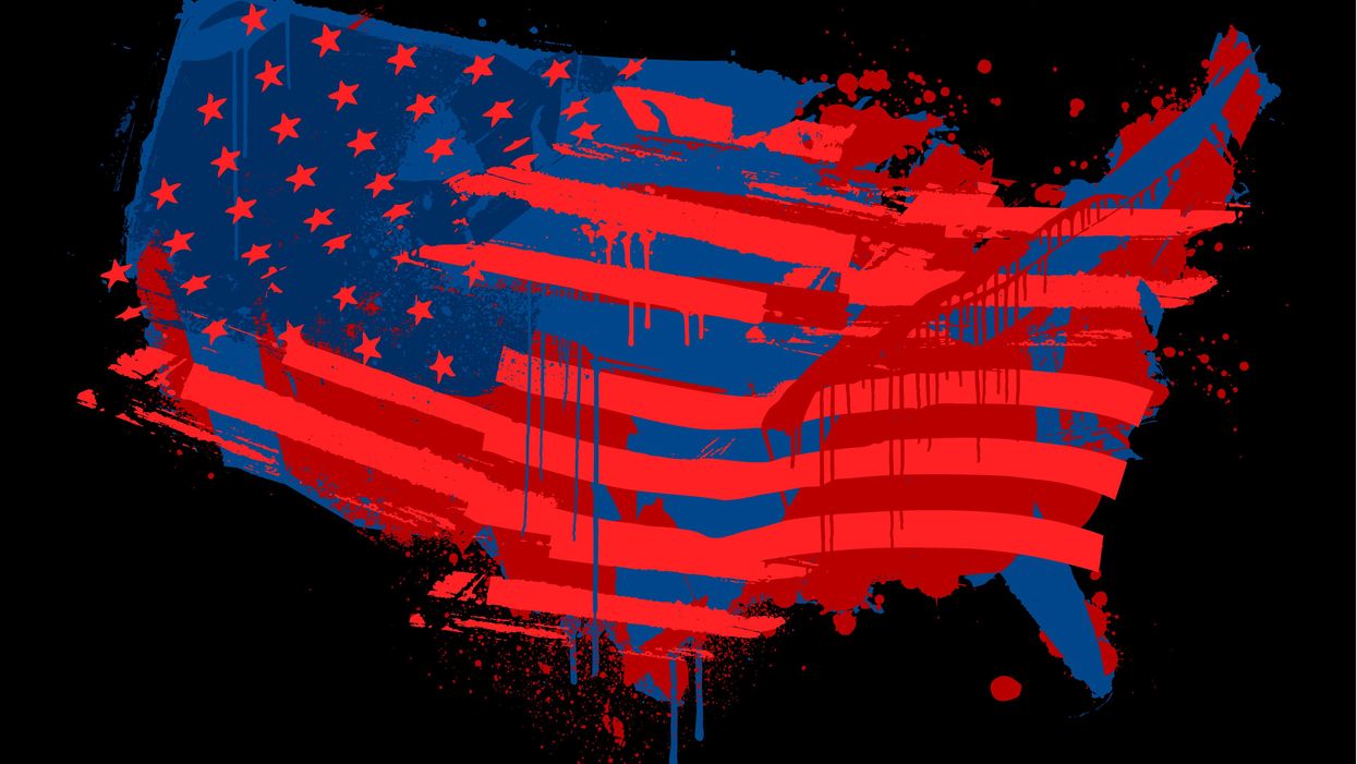 Illustrated map of America