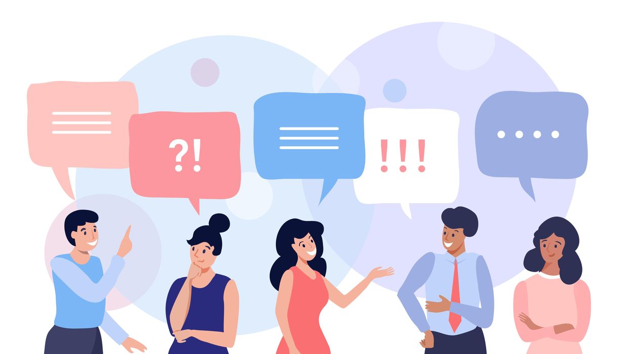 illustration of people having conversations