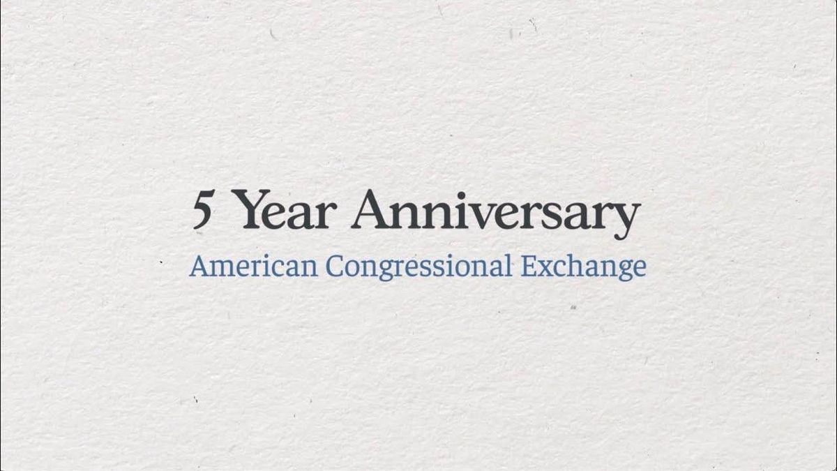 Video: Five years of the American Congressional Exchange