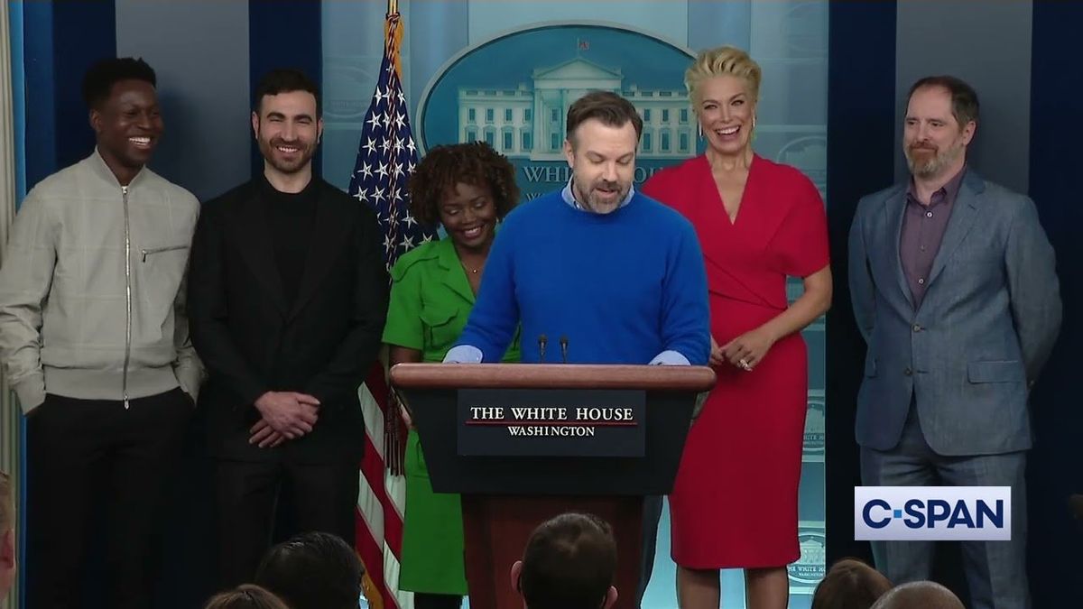Video: Ted Lasso cast at the White House press briefing