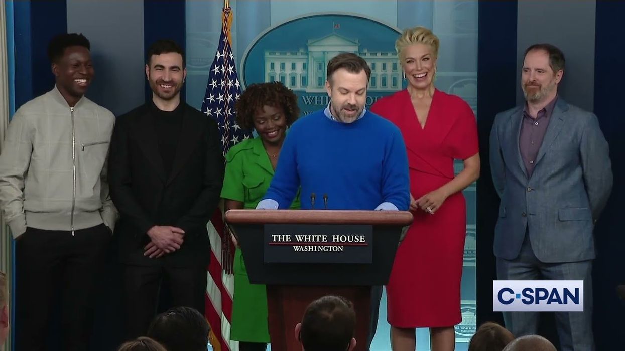 Video: Ted Lasso cast at the White House press briefing