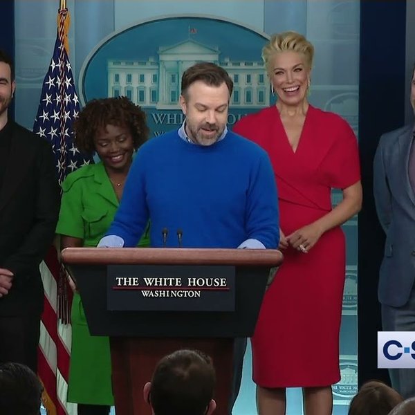 Video: Ted Lasso cast at the White House press briefing