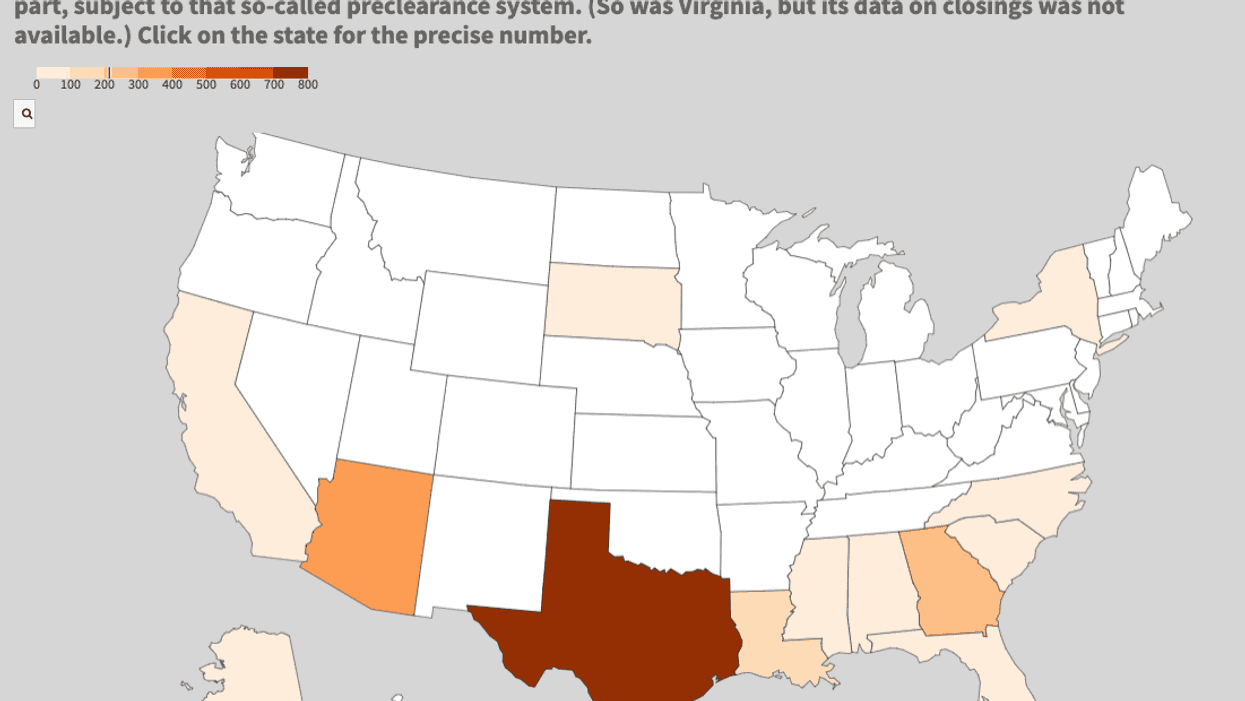 Widespread poll closings found in places no longer subject to federal election oversight