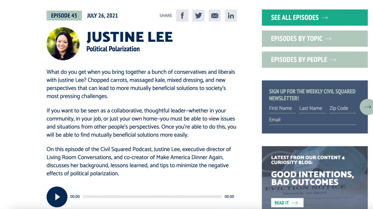 Podcast: Justine Lee - Political Polarization