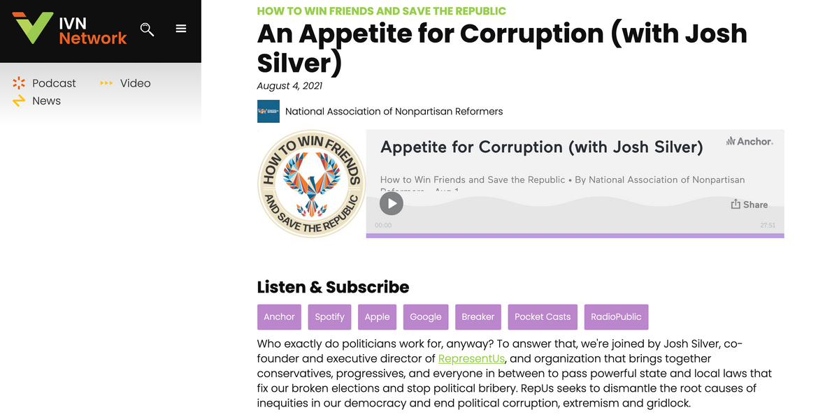 Podcast: An Appetite for Corruption with Josh Silver