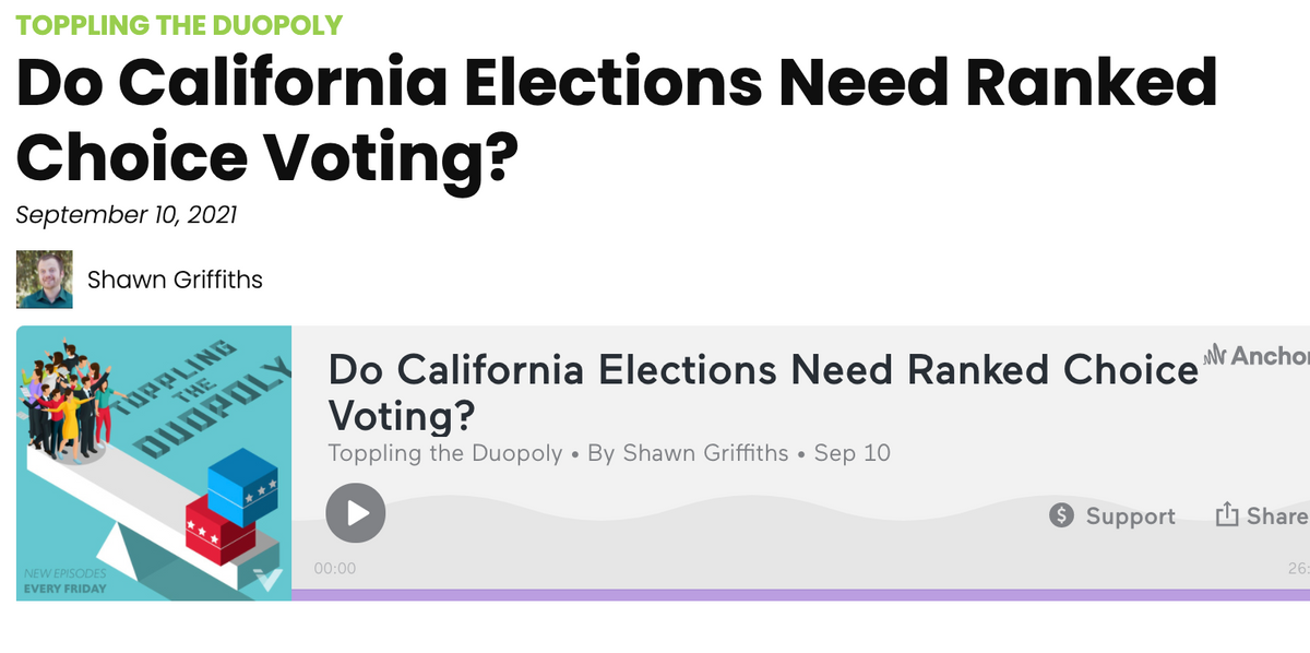 Podcast: Do California elections need Ranked Choice Voting?