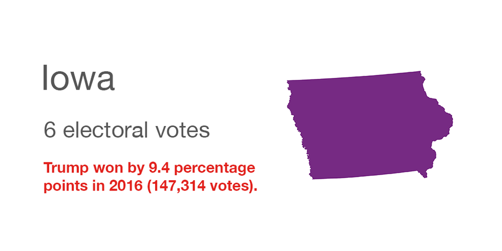 Iowa 2016 electoral votes