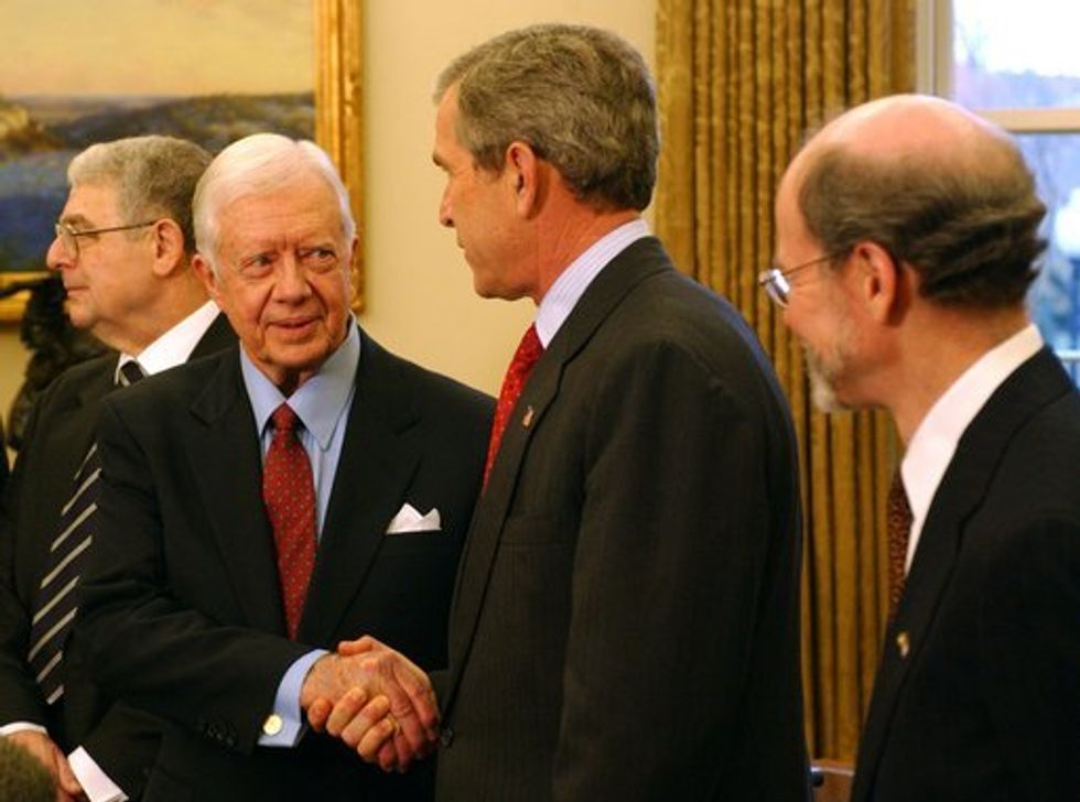 jimmy carter with president george w. bush