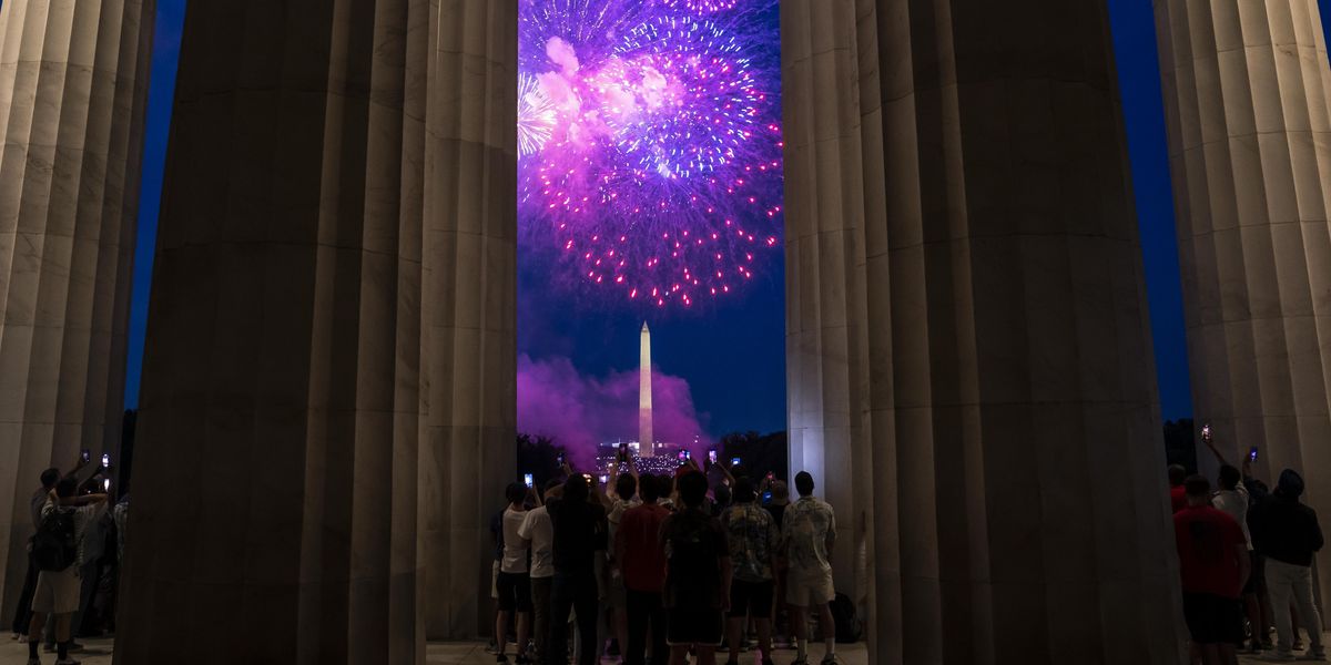 July Fourth fireworks