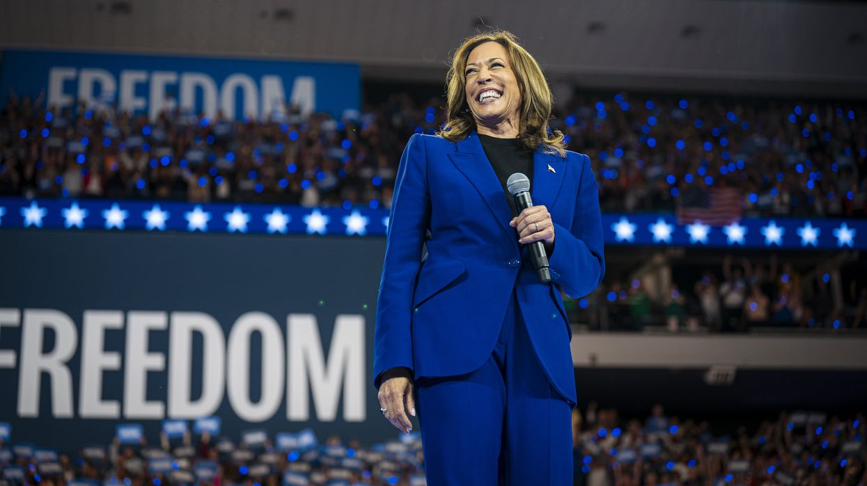 Kamala Harris on stage