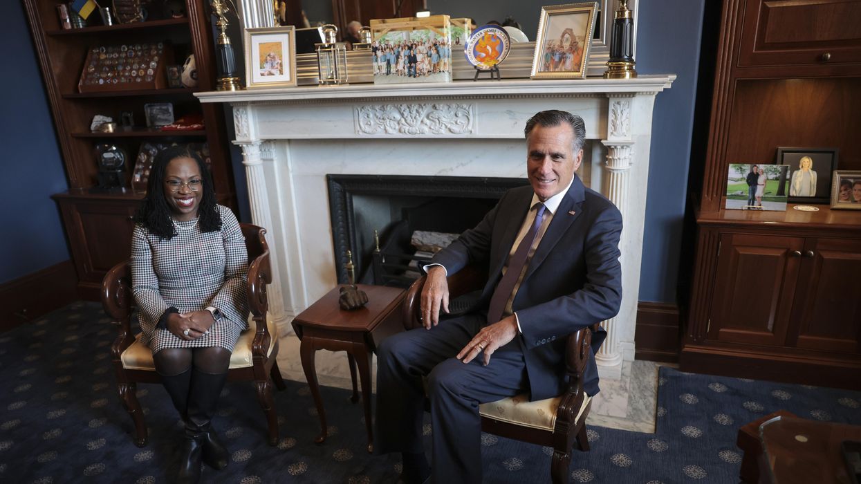 Ketanji Brown Jackson and Mitt Romney