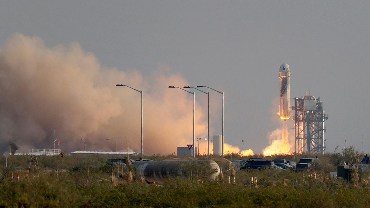 Launch of Jeff Bezos' Blue Origin rocket