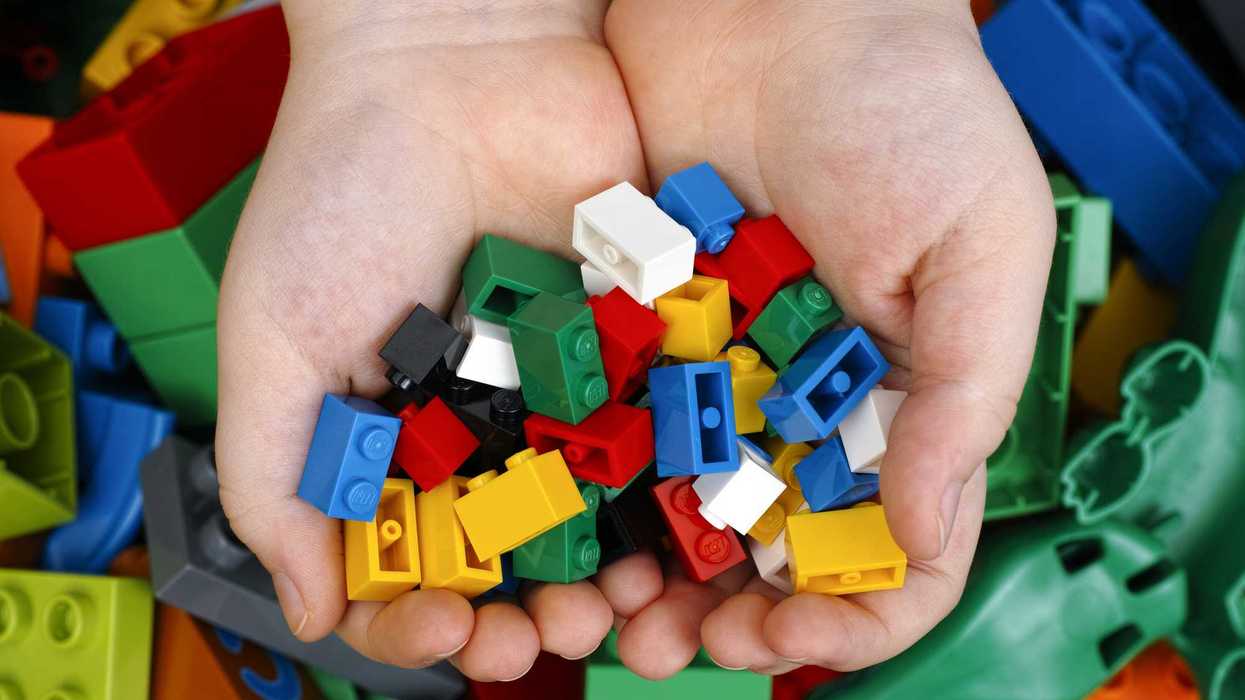 Lego Bricks in child hands