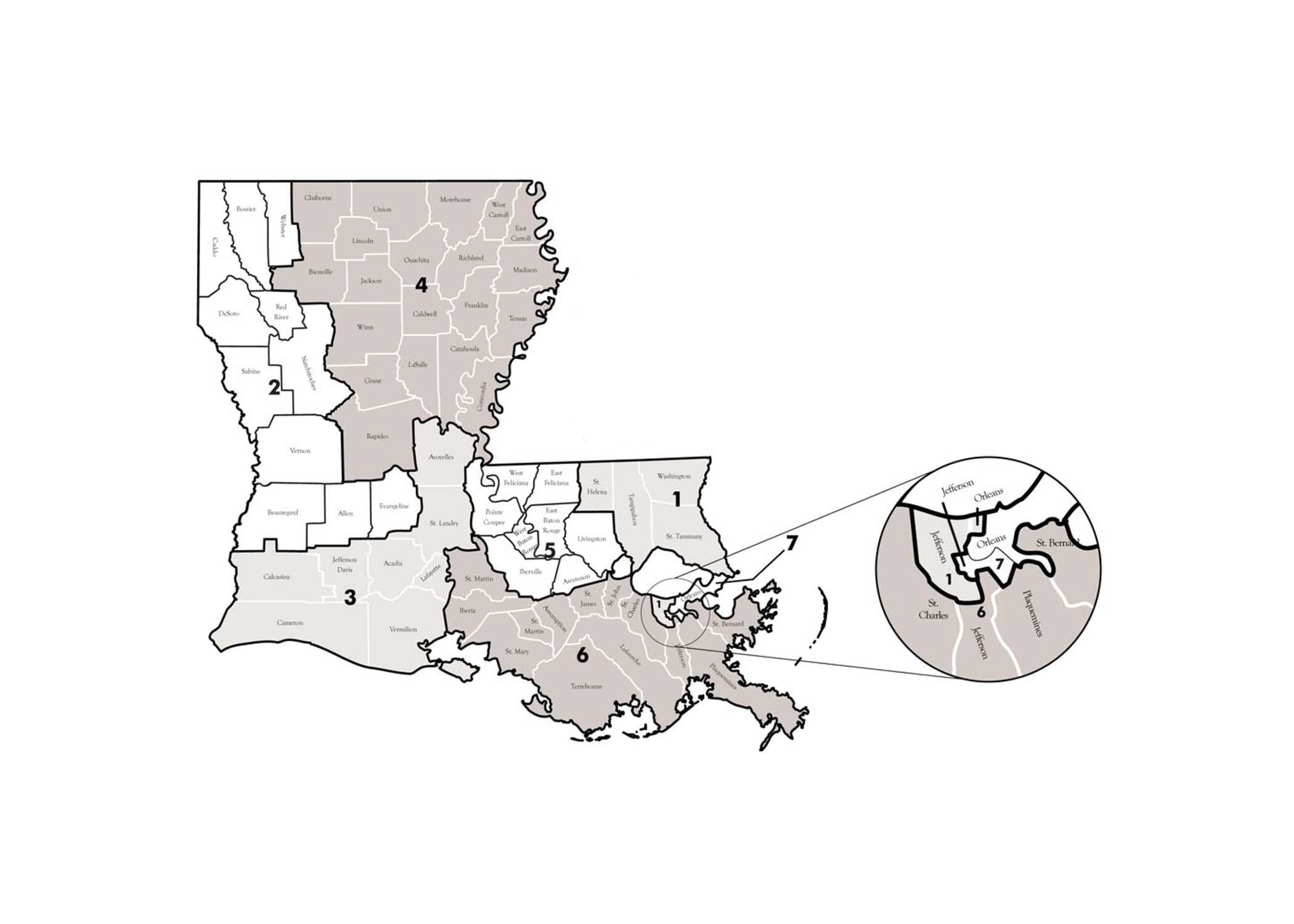District lines for Louisiana's Supreme Court justices are under