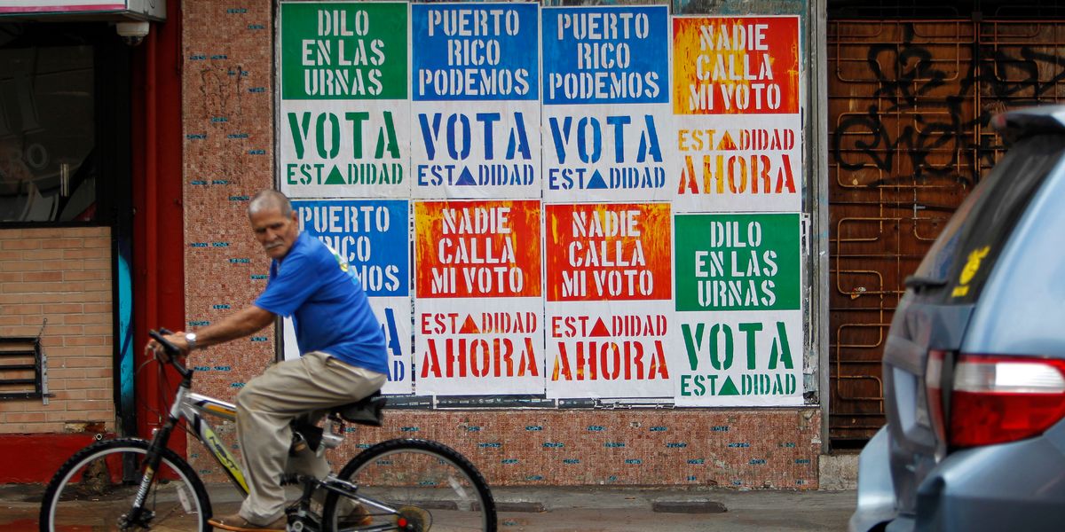 man rides bike in Puerto Rico