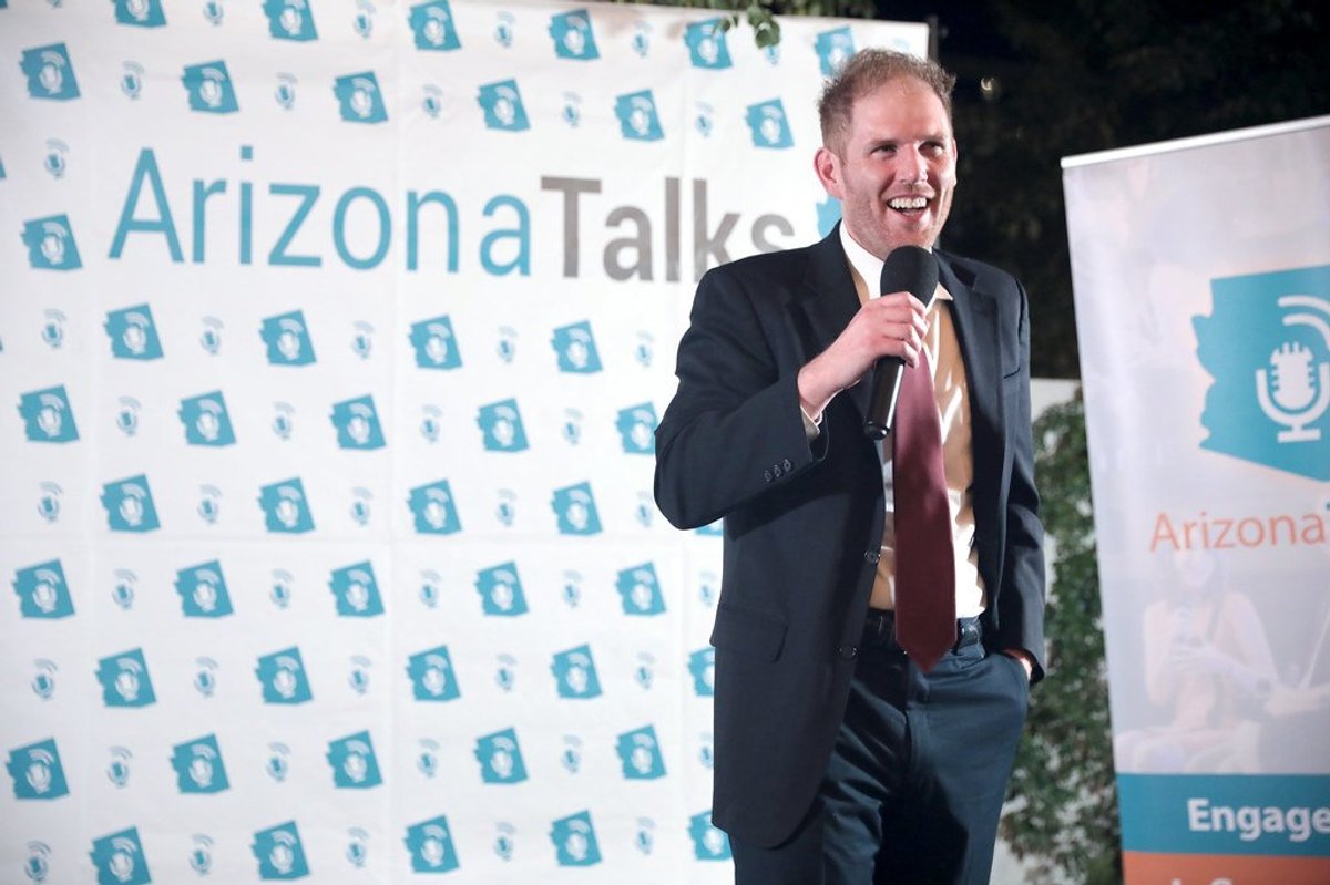 Man speaking on stage