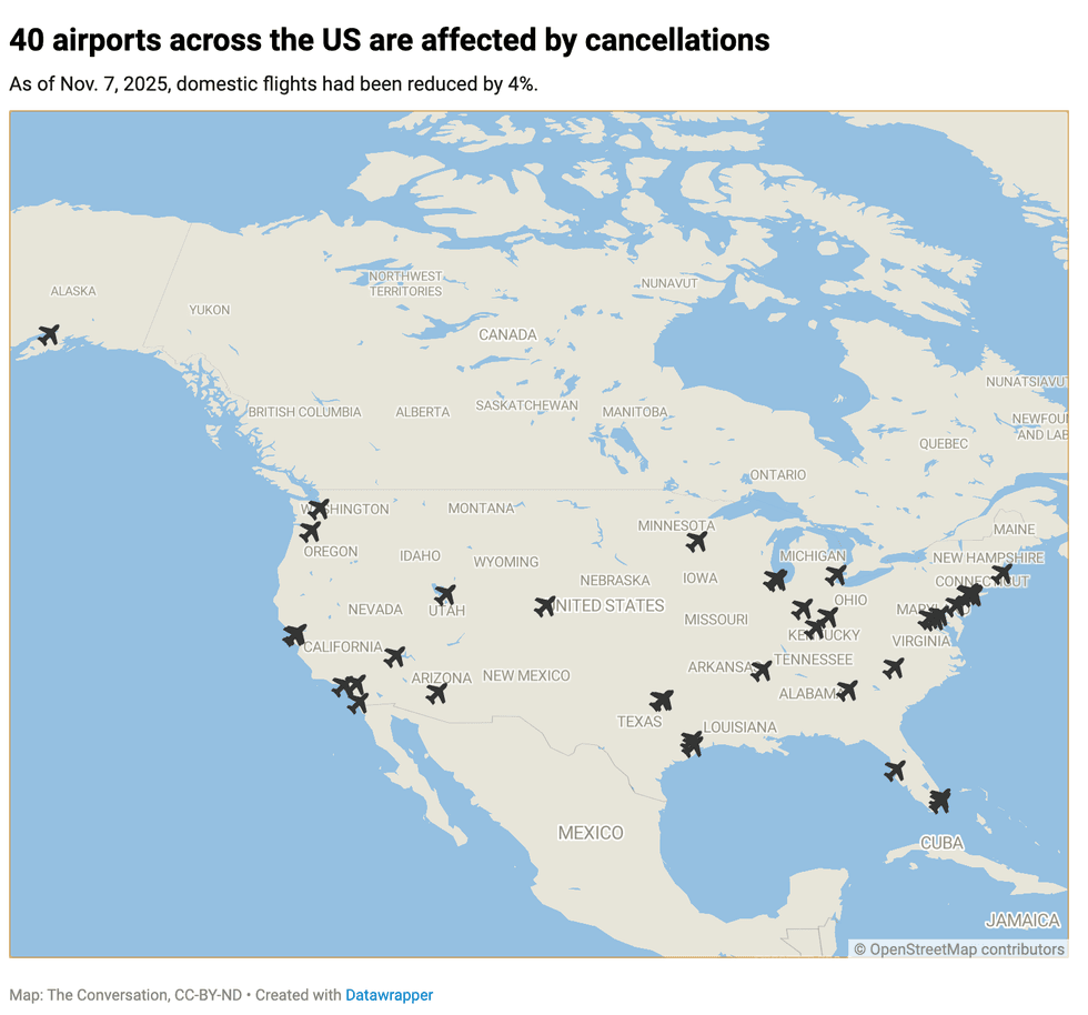 map of flights in the united states