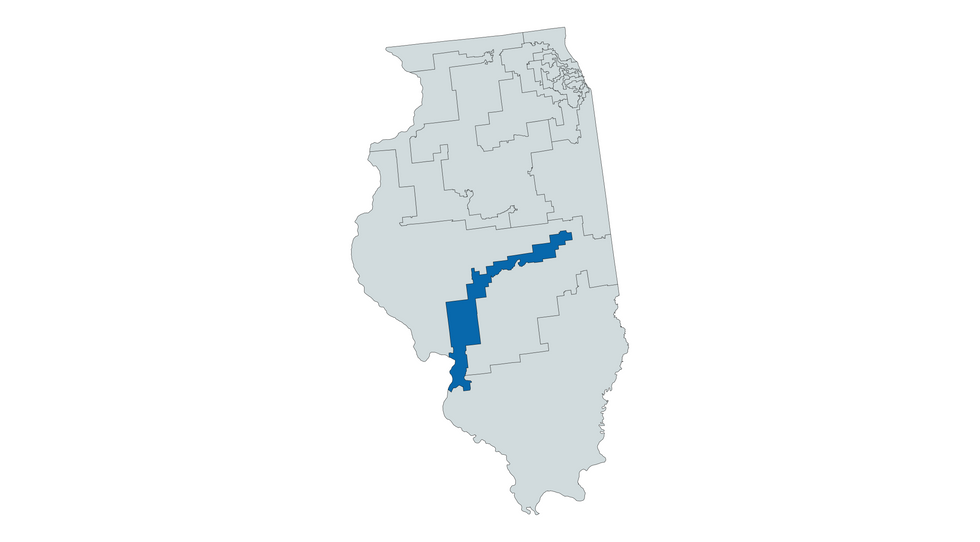 Map of Illinois congressional districts