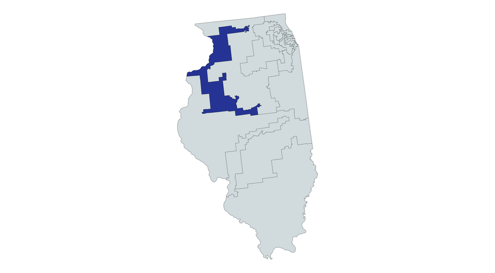 Map of Illinois congressional districts