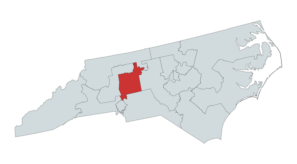 Map of North Carolina congressional districts