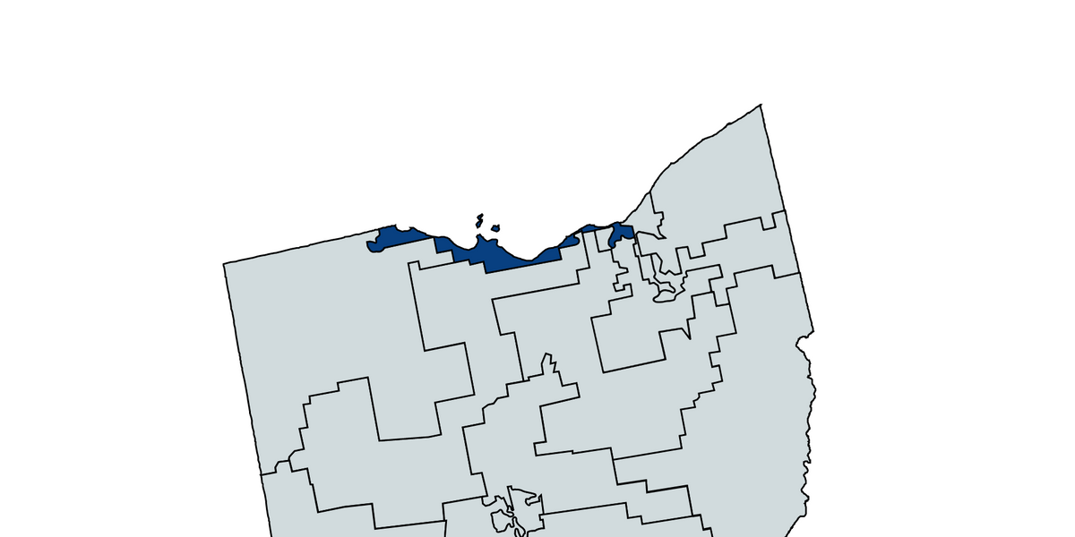 Map of Ohio's district lines