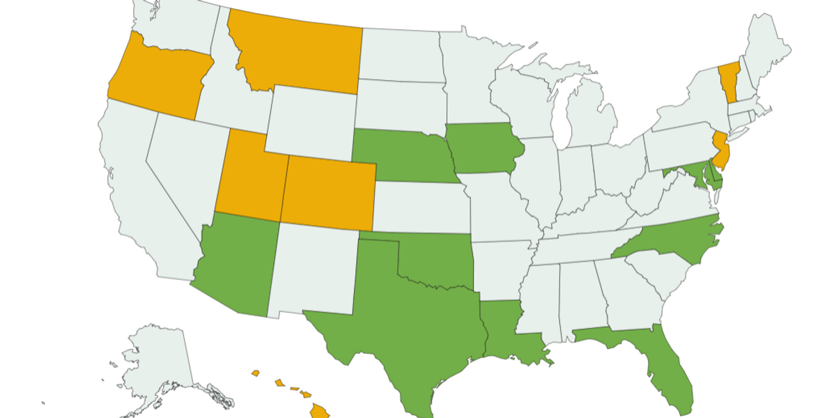 map of states that start counting ballots before Election Day