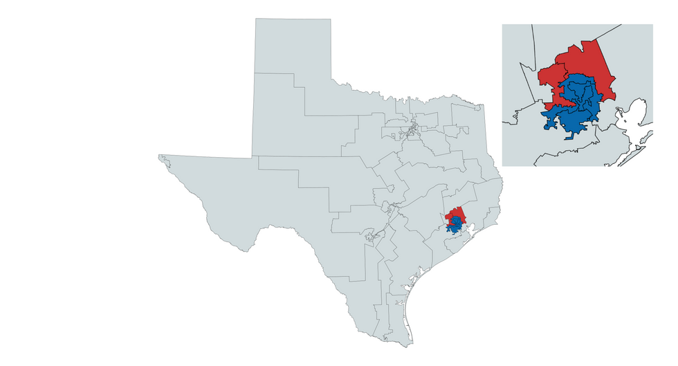 Map of Texas congressional districts